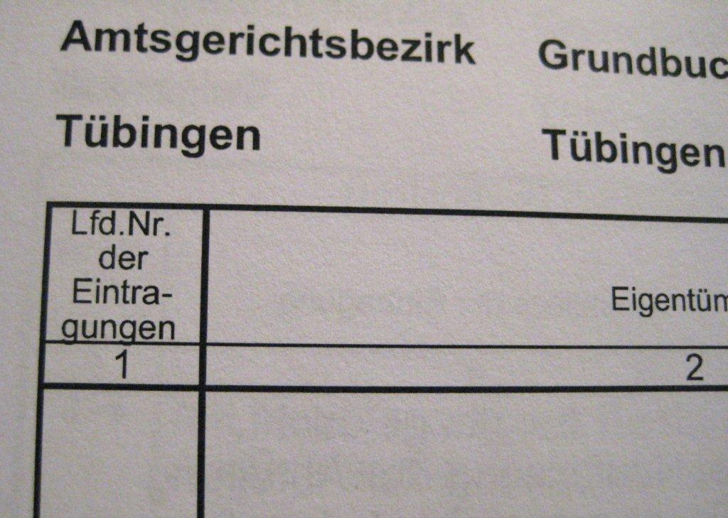Grundbuch Grundbuch